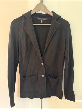 White House Black Market Black Tailored Knit Blazer